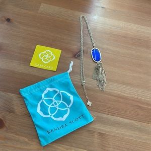 Kendra Scott Rayne Necklace in Gold and Cobalt Blue 💙 No longer sold. Rare!